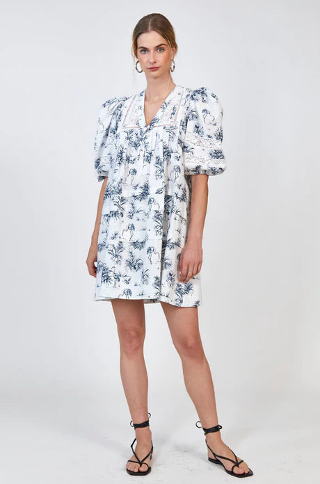 Jenkins Dress | Blue Flamingo