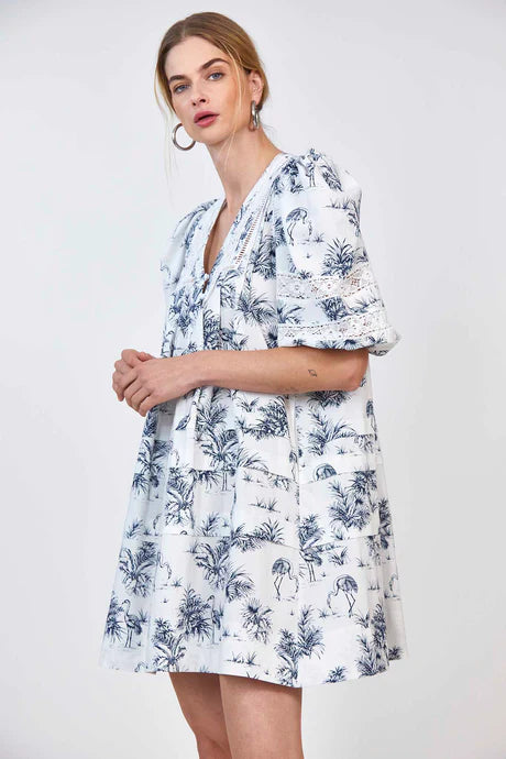 Jenkins Dress | Blue Flamingo
