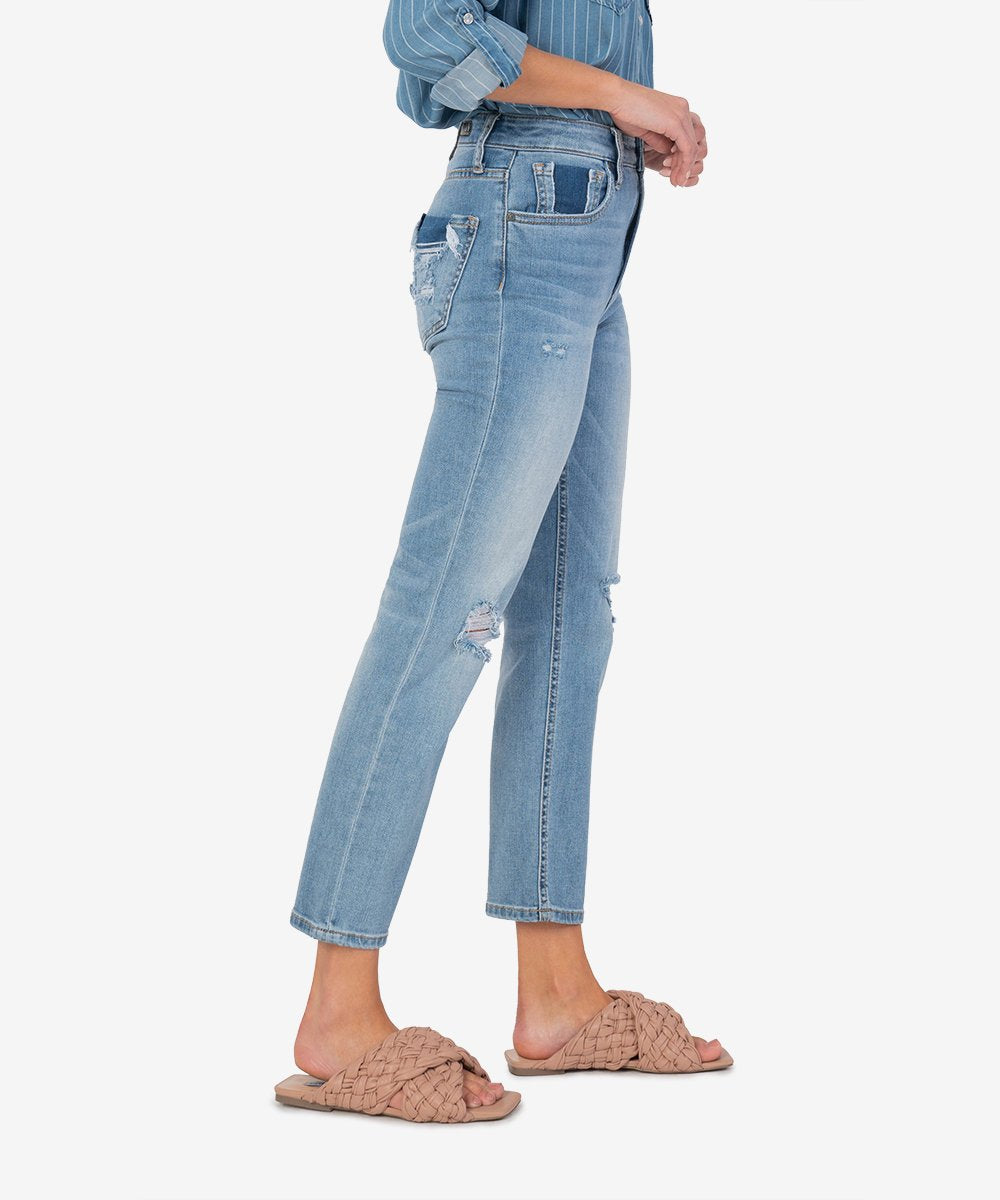 Elizabeth High Rise Crop Straight Leg | Awake Wash