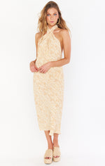 Jasmine Halter Midi Dress | Desert Snake