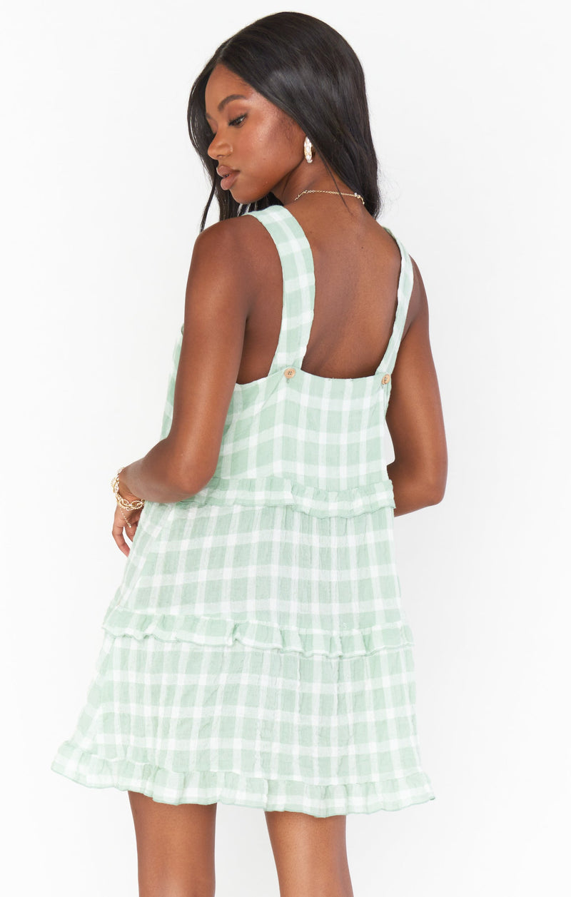 Napa Mini Dress | Green Plaid