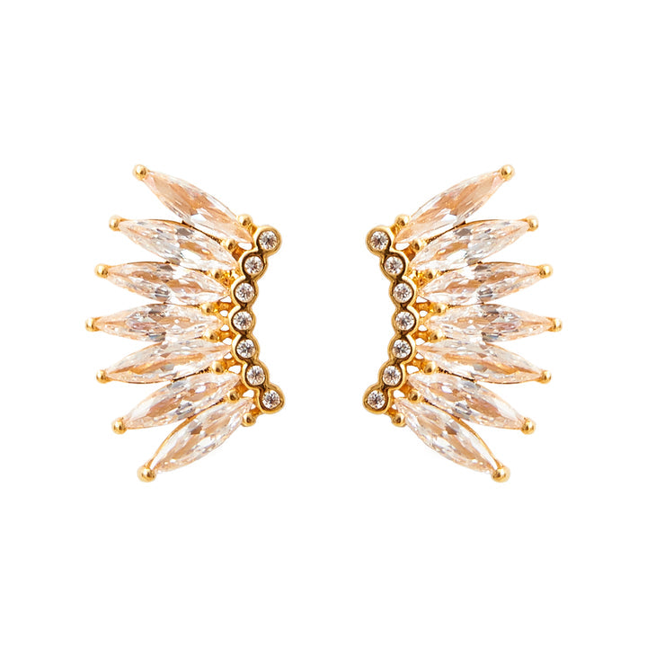Petite Crystal Madeline Earrings Gold