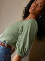 Nigella Scoop Neck Top | Clover