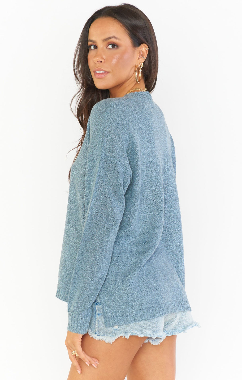 Atlas Sweater | Dusty Blue Knit