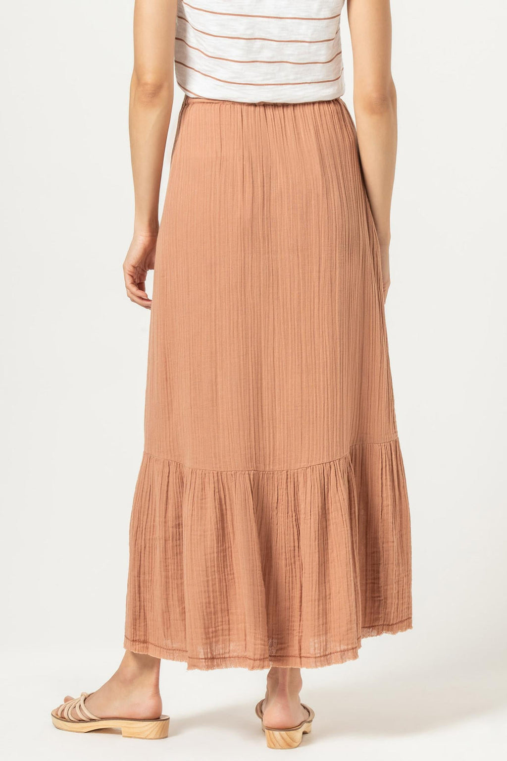 Pull On Peplum Skirt | Double Gauze