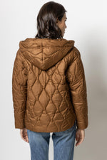 Hooded Snap Front Jacket | Hazelnut