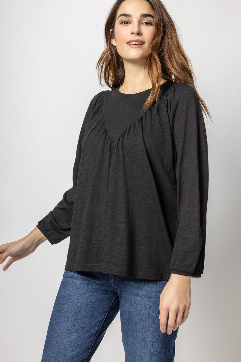 Bracelet Sleeve Yoke Front Top | Black