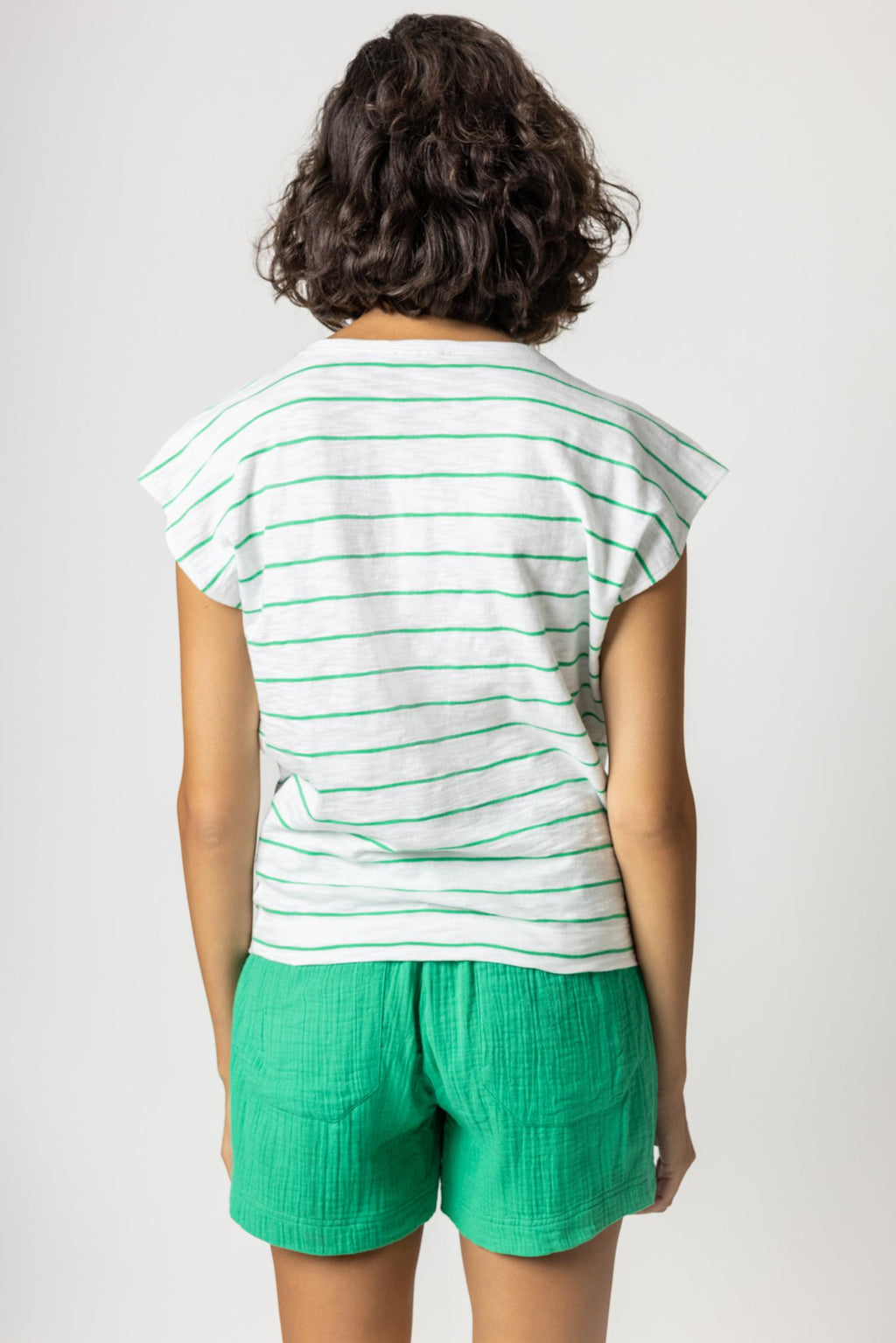 Striped Wedge Tee | Garden Stripe