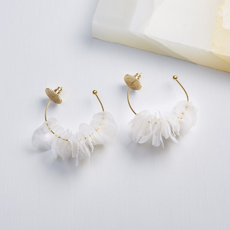 Lolita Mini Hoop Earrings | White