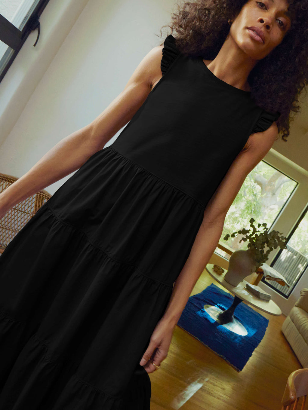 Sissy Ruffled Sundress | Jet Black