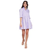 Cammie Ruffle Shirt Dress | Lavender