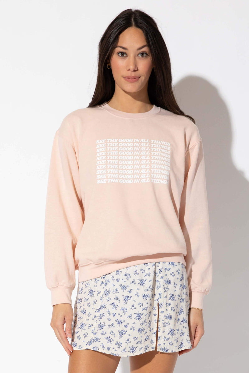 See The Good In All Things Sweatshirt | Blush