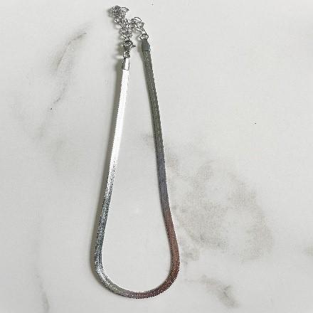 Weekender Herringbone Necklace | Silver