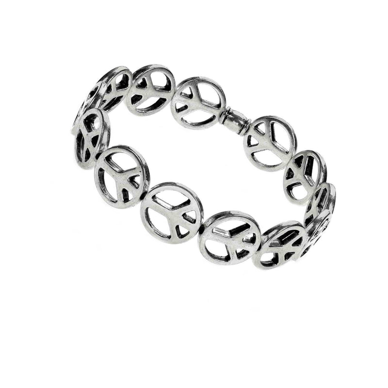 Peace Silver Zinc Bracelet