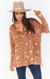 Hug Me Sweater | Rosy Leopard Knit