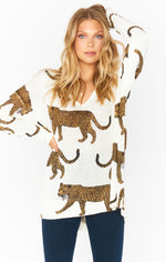 Hug Me Sweater | Tossed Leopard Knit