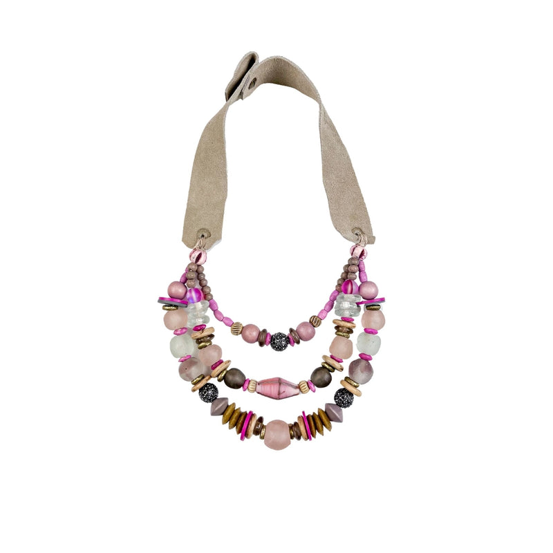 Layered Classic Necklace | Pink + Pavé