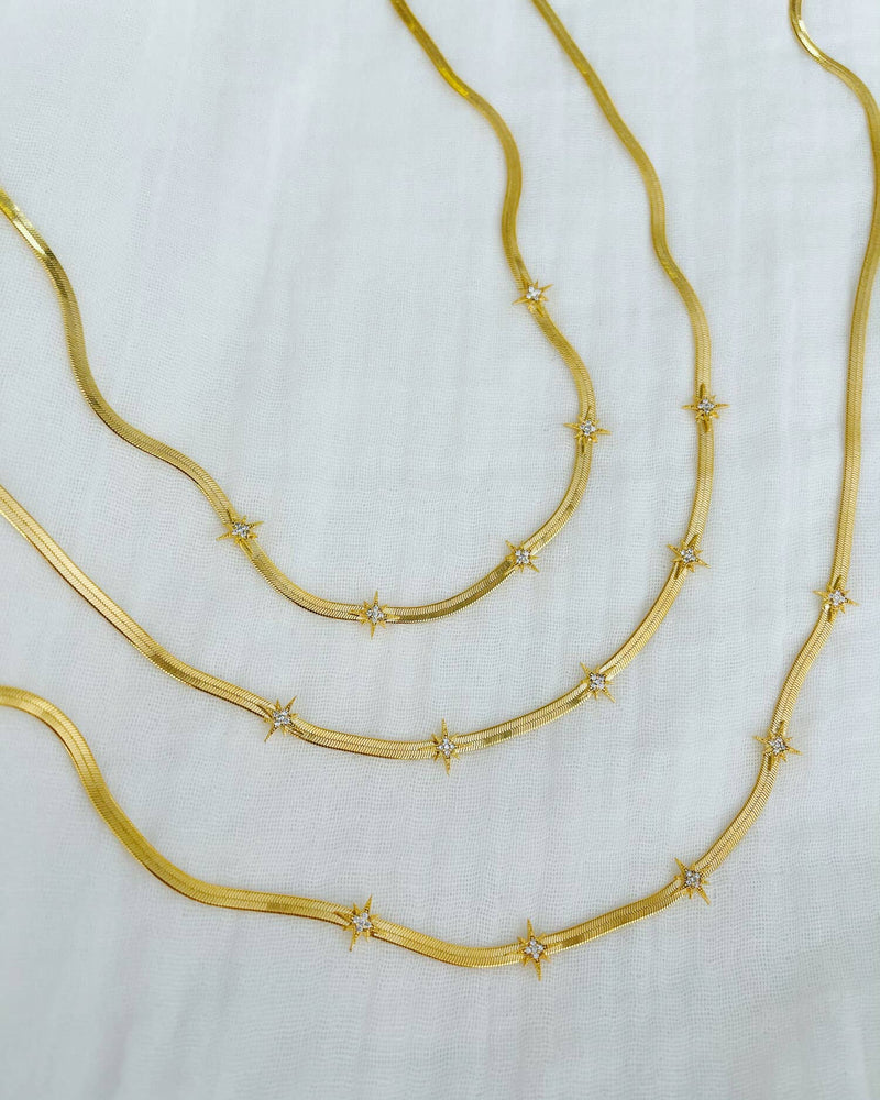Starburst Snake Chain Necklace