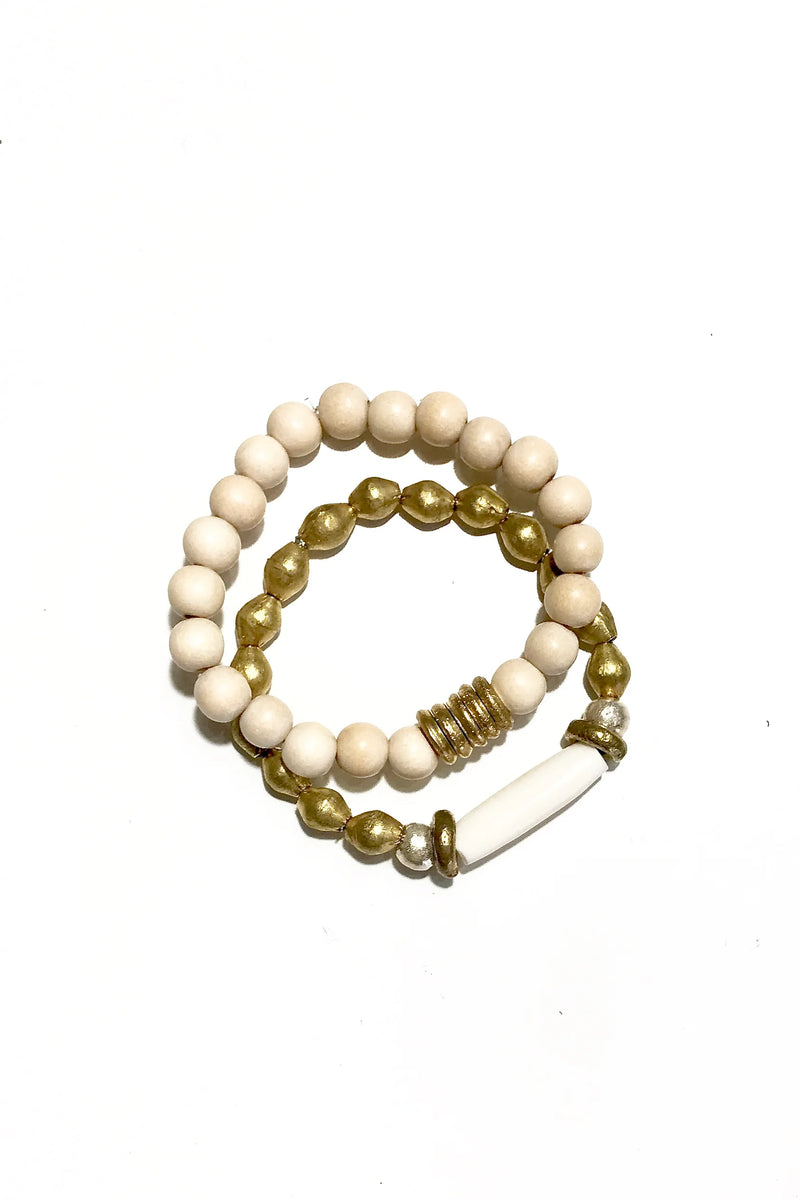 Duo Bracelet Set | Gold