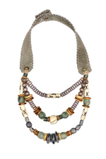 T&T Layered Classic Necklace | Gray