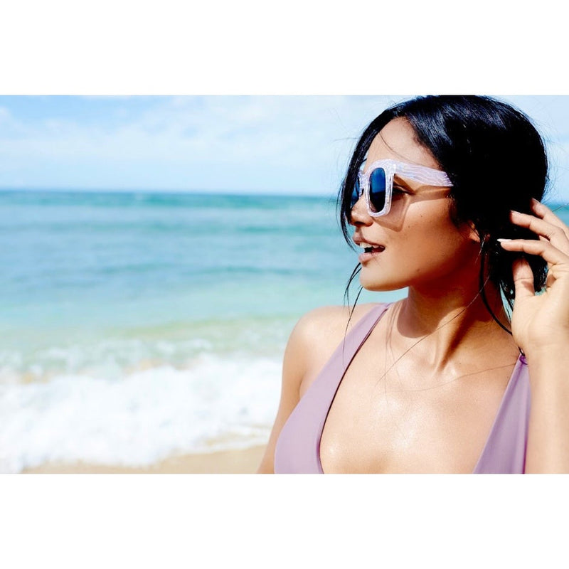 Waverly Sunglasses | White Pearl Smoke