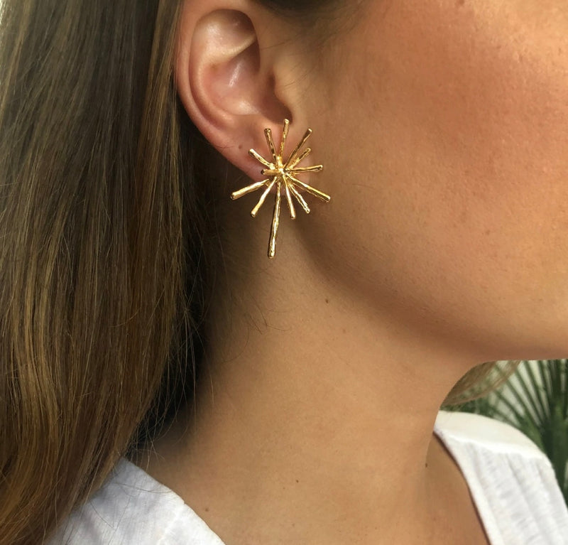 Gold Burst Earrings
