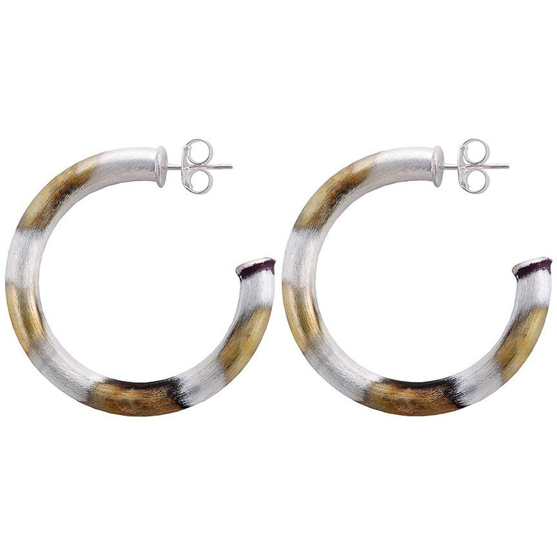 Chantal Hoop Earrings | Burnished Silver