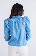 Floral Chambray Top