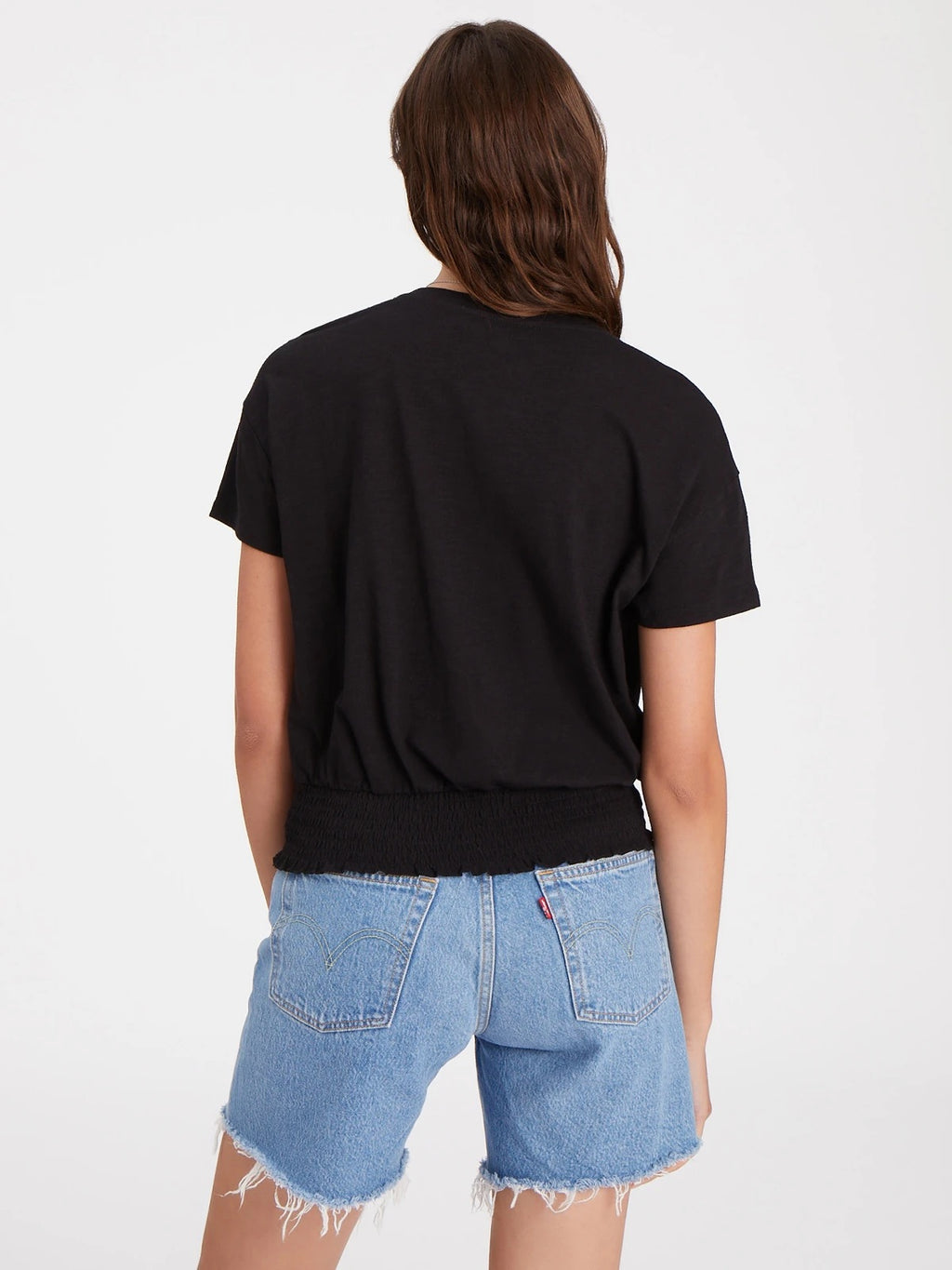 Perfect Smocked Tee | Black