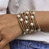 Admire Gold 3mm Bead Bracelet | Pearl
