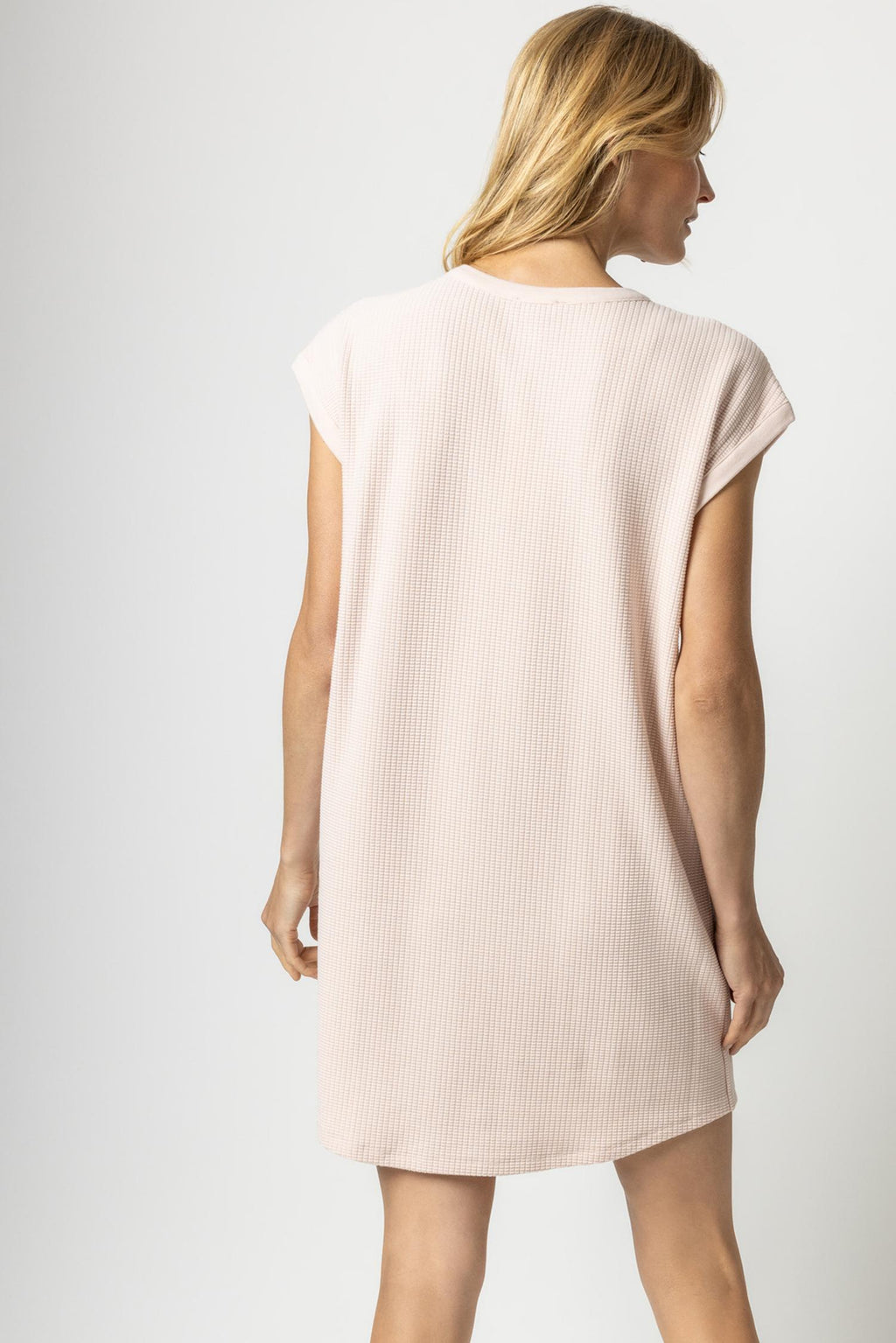 Rib Trim Crewneck Dress | Petal