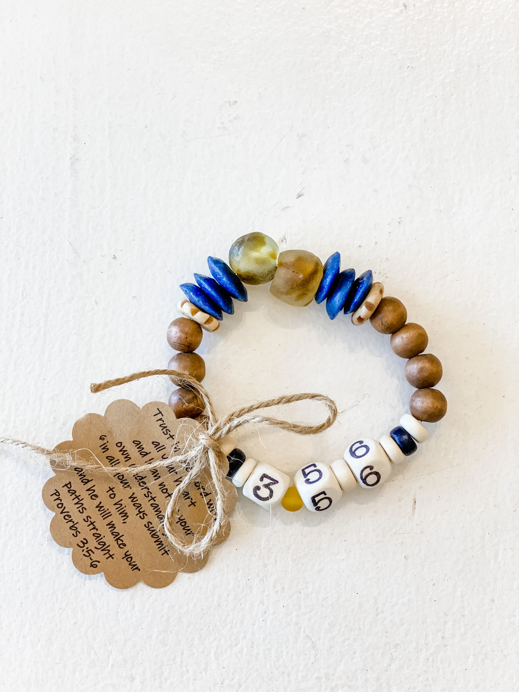 Proverbs 3:5-6 Bracelet
