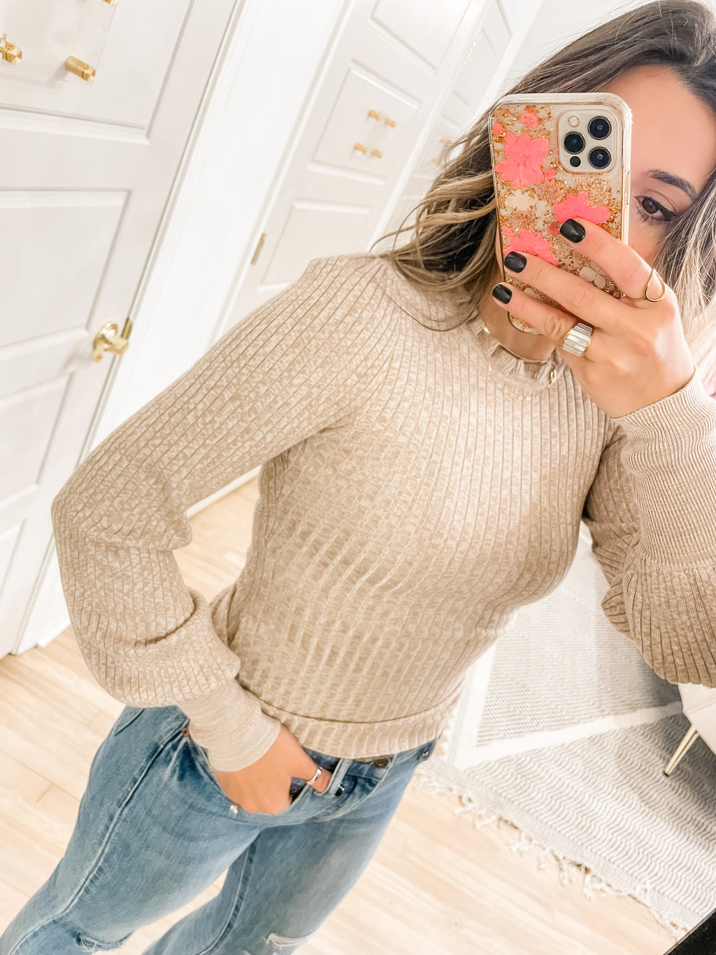 Knit Top | Beige