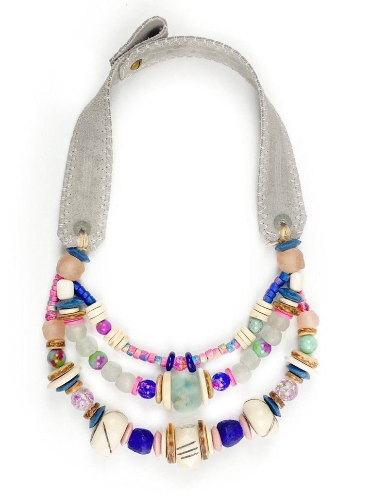 T&T Layered Classic Necklace | Tie Dye