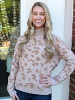 Leopard Turtleneck Sweater