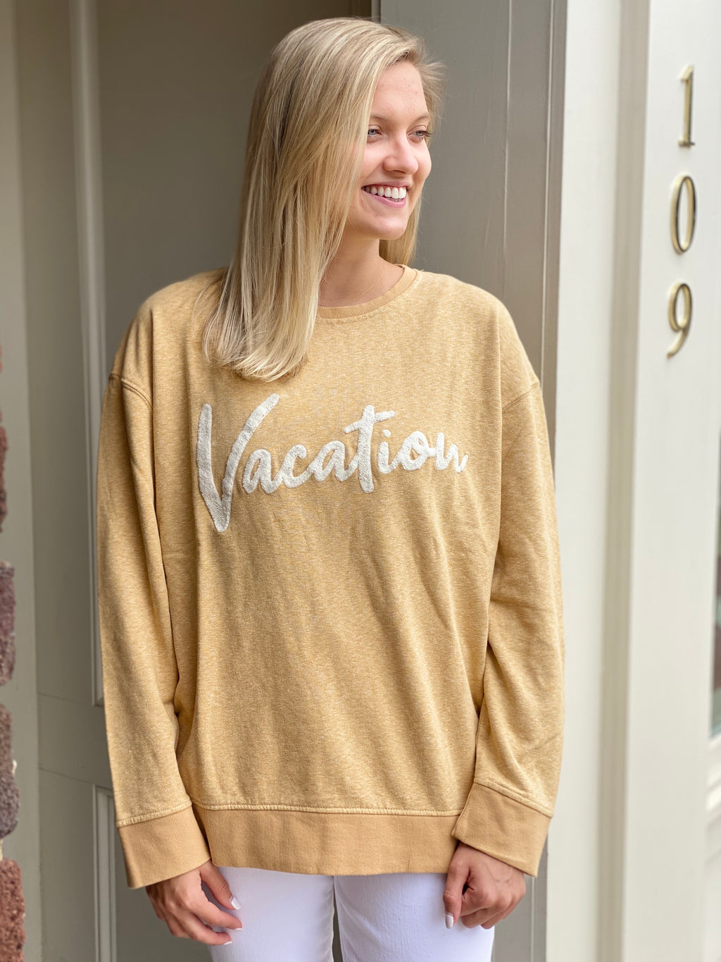 Vacation Sweatshirt | Yellow