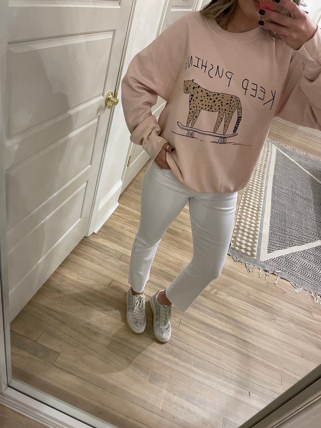 Keep Pushing Sweatshirt | French Rose