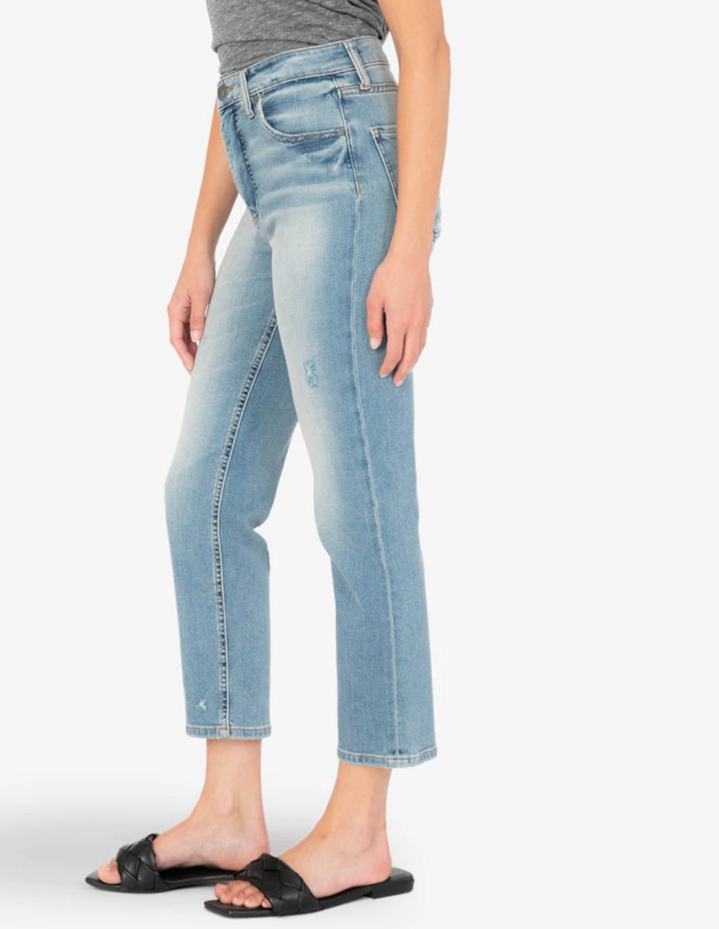 Elizabeth High Rise Fab Ab Straight Crop | Vintage Defiant Wash