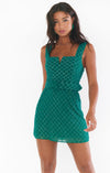 Twilight Mini Dress | Emerald Beading