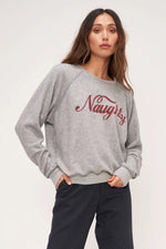 Naughty/Nice Reversible Sweatshirt | Heather Grey