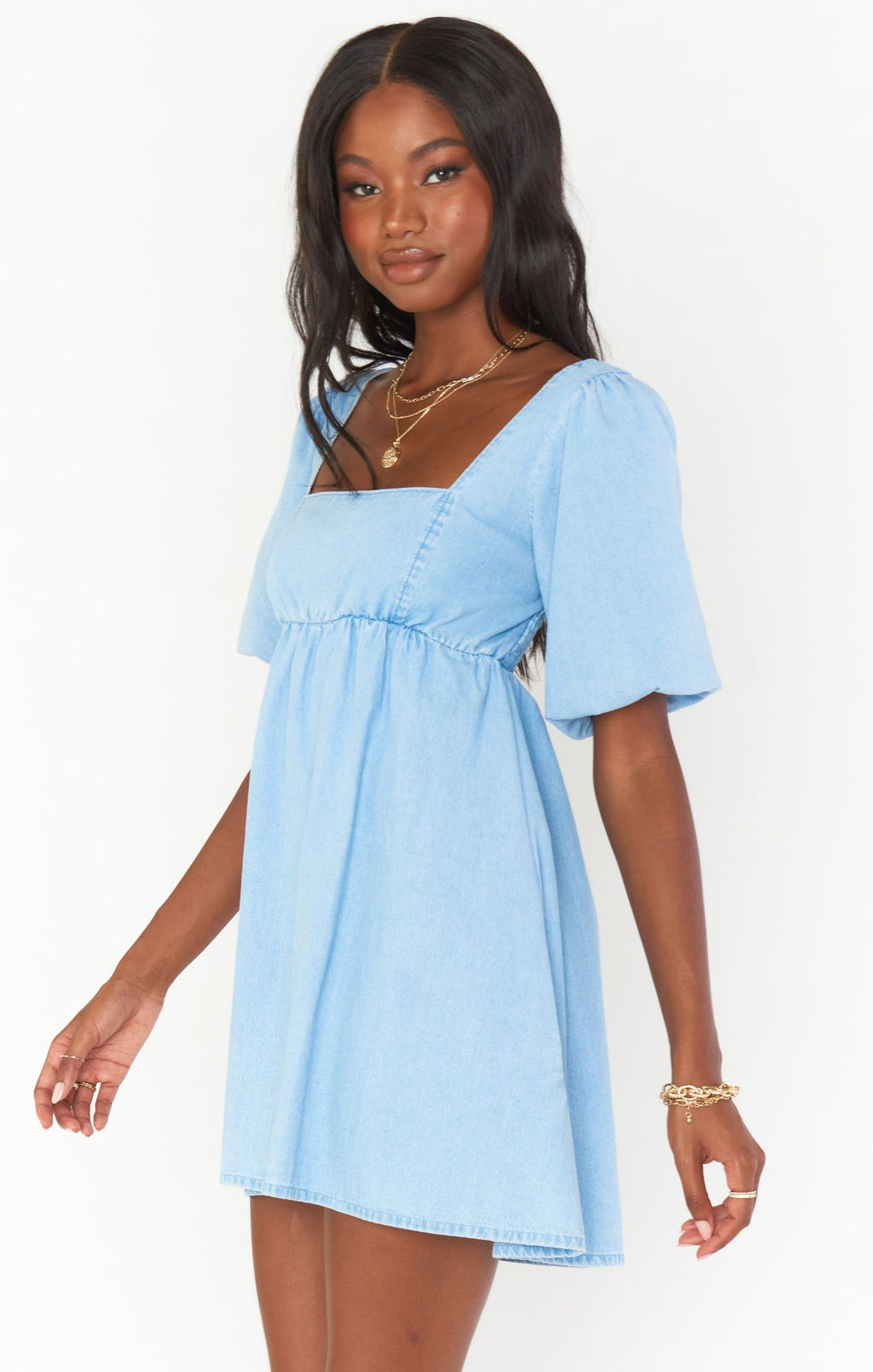 Smitten Babydoll Dress | Sky Blue