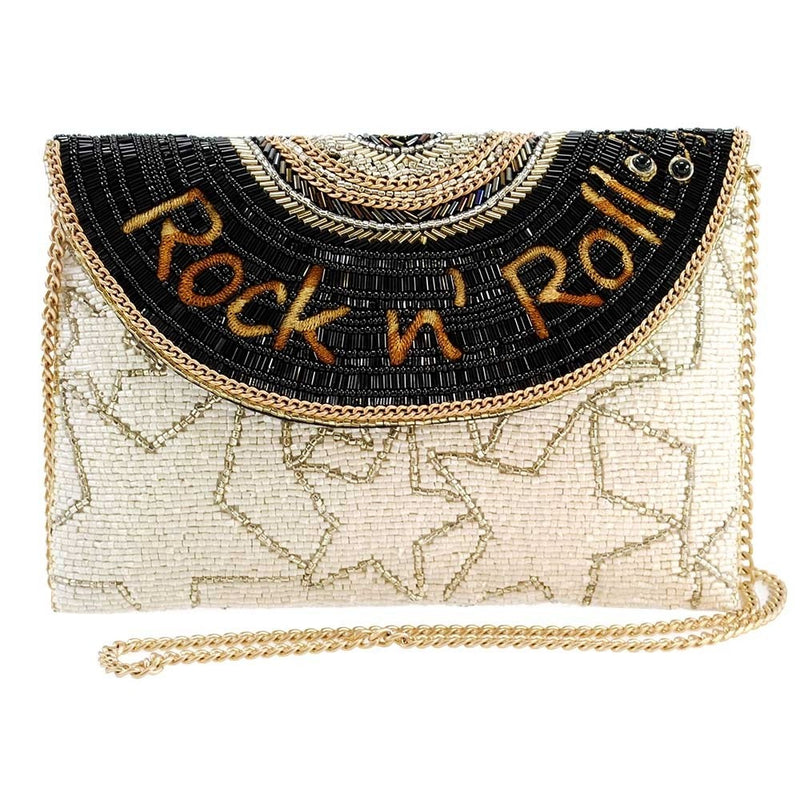 Rock N Roll Beaded Crossbody Handbag