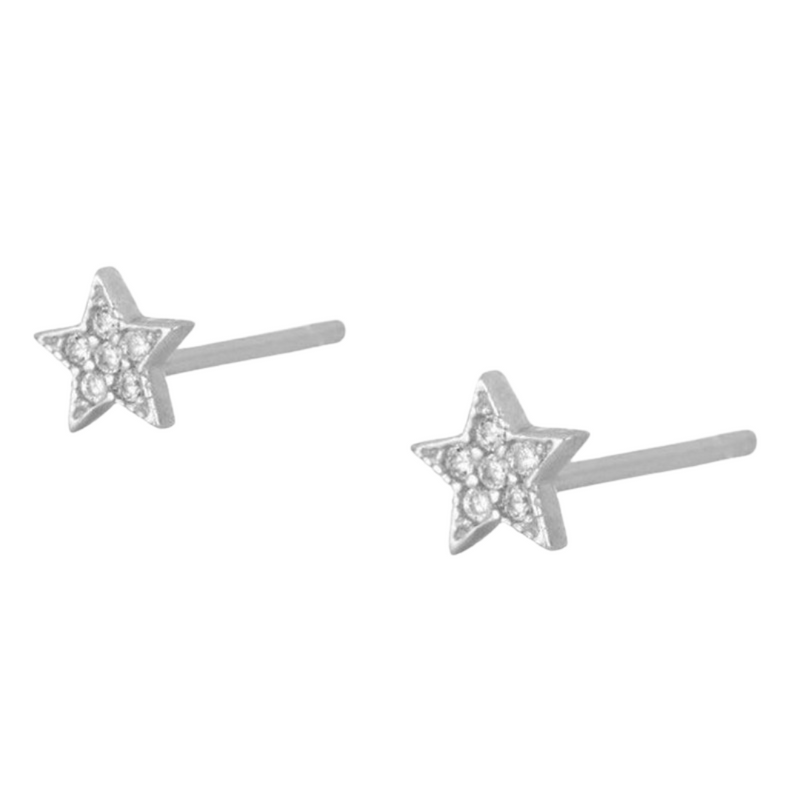 Star Crossed Stud Earrings | Silver