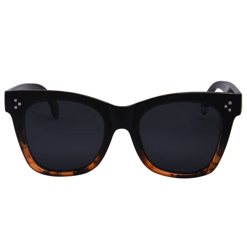 Stevie Sunglasses | Black Tortoise/Smoke Polarized