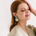 Gold Tuxedo Stripe Earrings
