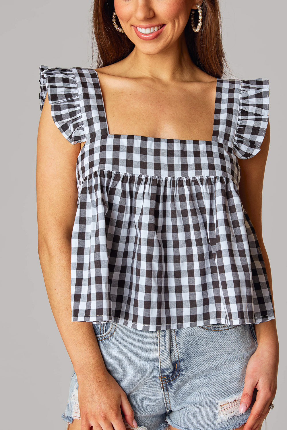 Kyle Top | Black Checker