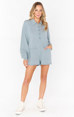 Gianni Romper | Sagey Green Knit