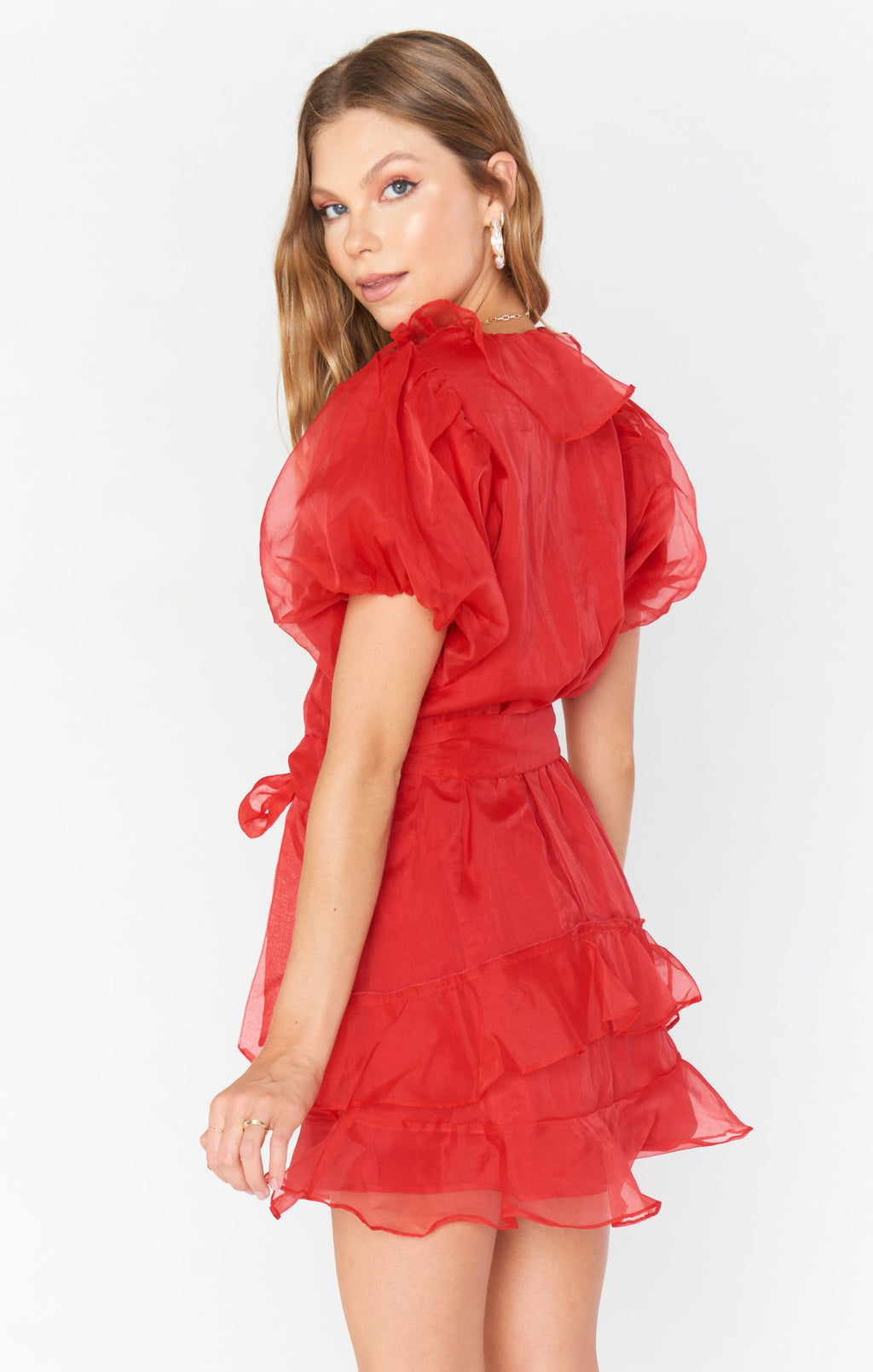 Jennie Ann Dress | Red Organza