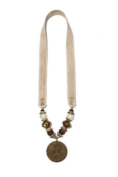 Brass Pendant Necklace | Gold